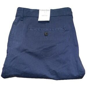 Calvin Klein Men's Move 365 Slim-Fit Performance Stretch Pants Navy Blue 38X32